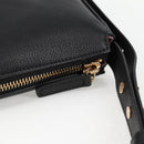 VERSACE Shoulder Bag Leather Black Gold Auth 118819V-19