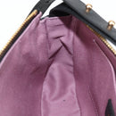 VERSACE Shoulder Bag Leather Black Gold Auth 118819V-21
