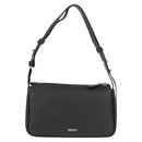 VERSACE Shoulder Bag Leather Black Gold Auth 118819V-2