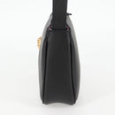 VERSACE Shoulder Bag Leather Black Gold Auth 118819A-3