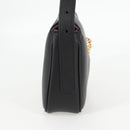 VERSACE Shoulder Bag Leather Black Gold Auth 118819A-4