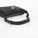 VERSACE Shoulder Bag Leather Black Gold Auth 118819A-7