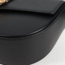 VERSACE Shoulder Bag Leather Black Gold Auth 118820A-15