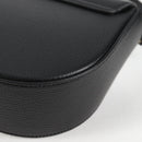 VERSACE Shoulder Bag Leather Black Gold Auth 118820A-17