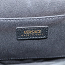 VERSACE Shoulder Bag Leather Black Gold Auth 118820A-10