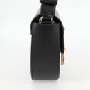 VERSACE Shoulder Bag Leather Black Gold Auth 118820A-4