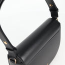 VERSACE Shoulder Bag Leather Black Gold Auth 118820A-6