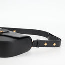 VERSACE Shoulder Bag Leather Black Gold Auth 118820A-8