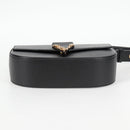 VERSACE Shoulder Bag Leather Black Gold Auth 118820A-5