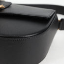 VERSACE Shoulder Bag Leather Black Gold Auth 118821A-15