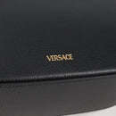 VERSACE Shoulder Bag Leather Black Gold Auth 118821V-18