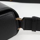 VERSACE Shoulder Bag Leather Black Gold Auth 118821V-9