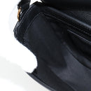 VERSACE Shoulder Bag Leather Black Gold Auth 118821V-22