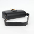 VERSACE Shoulder Bag Leather Black Gold Auth 118821A-7