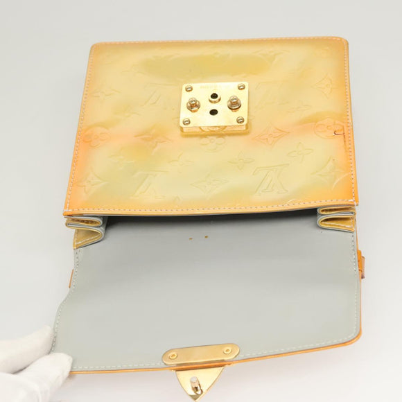 LOUIS VUITTON Monogram Vernis Spring Street Hand Bag Gris M91029 LV Auth 118825