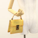 LOUIS VUITTON Monogram Vernis Spring Street Hand Bag Gris M91029 LV Auth 118825-22