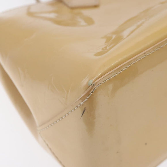 LOUIS VUITTON Monogram Vernis Wilshire PM Hand Bag Broncorail M91452 Auth 118826