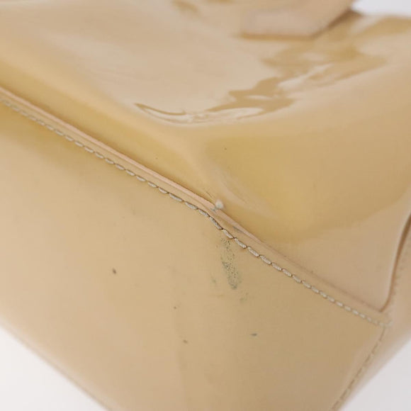 LOUIS VUITTON Monogram Vernis Wilshire PM Hand Bag Broncorail M91452 Auth 118826