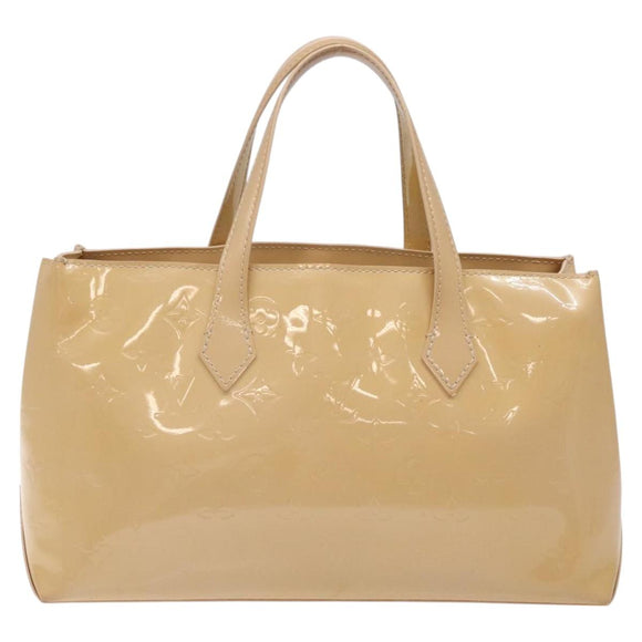 LOUIS VUITTON Monogram Vernis Wilshire PM Hand Bag Broncorail M91452 Auth 118826