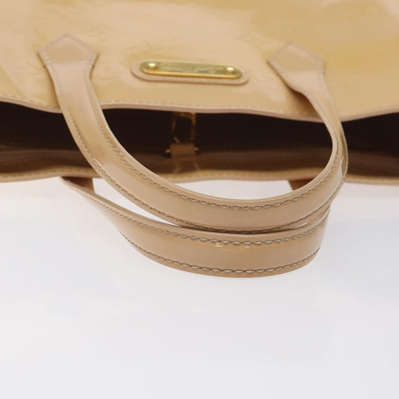 LOUIS VUITTON Monogram Vernis Wilshire PM Hand Bag Broncorail M91452 Auth 118826