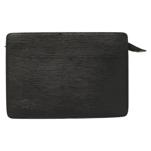 LOUIS VUITTON Epi Pochette Homme Clutch Bag Black Noir M52522 LV Auth 118831