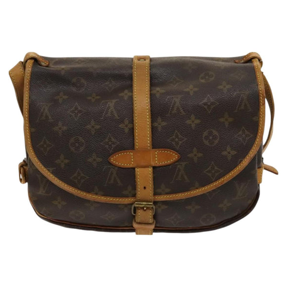 LOUIS VUITTON Monogram Saumur 30 Shoulder Bag M42256 LV Auth 118837