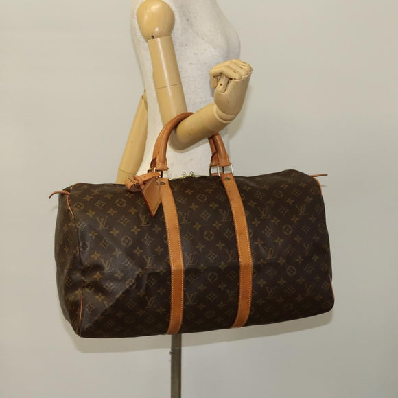LOUIS VUITTON Monogram Keepall 50 Boston Bag M41426 LV Auth 118838