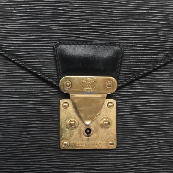 LOUIS VUITTON Epi Serviette Conseiller Business Bag Black M54422 LV Auth 118840