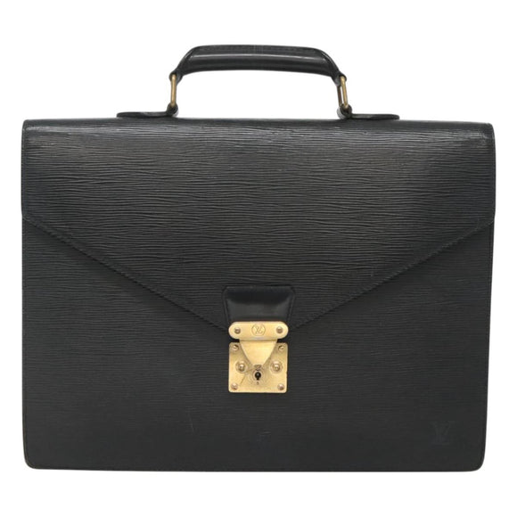 LOUIS VUITTON Epi Serviette Conseiller Business Bag Black M54422 LV Auth 118840