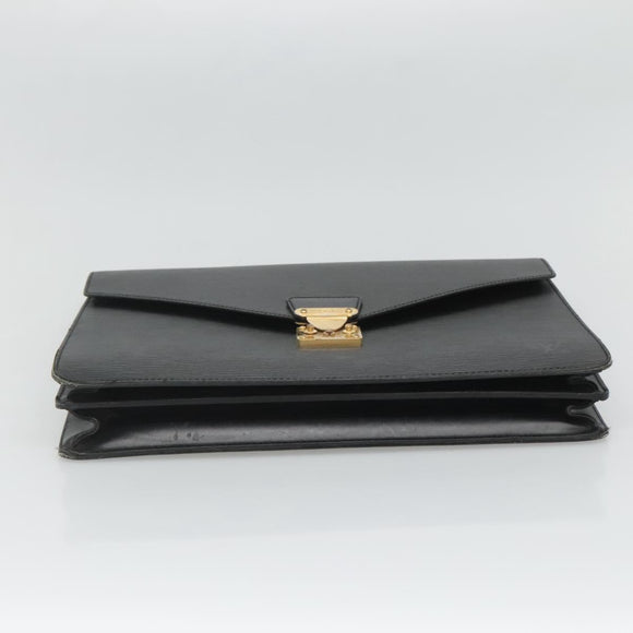 LOUIS VUITTON Epi Serviette Conseiller Business Bag Black M54422 LV Auth 118840