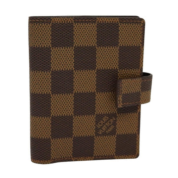 LOUIS VUITTON Damier Ebene Agenda Mini Day Planner Cover R20705 LV Auth 118844