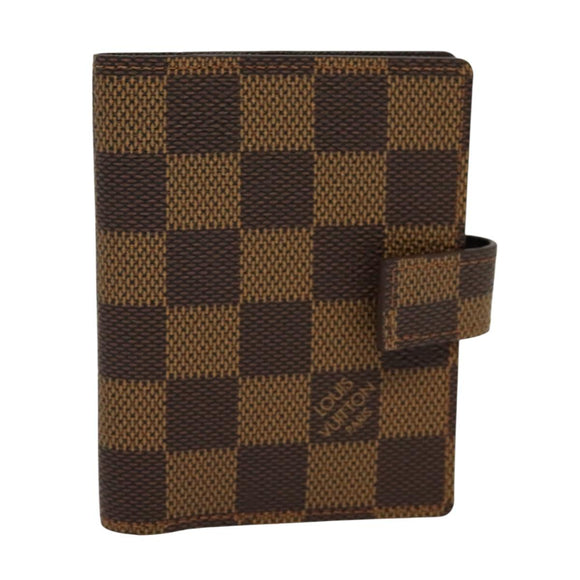 LOUIS VUITTON Damier Ebene Agenda Mini Day Planner Cover R20705 LV Auth 118844