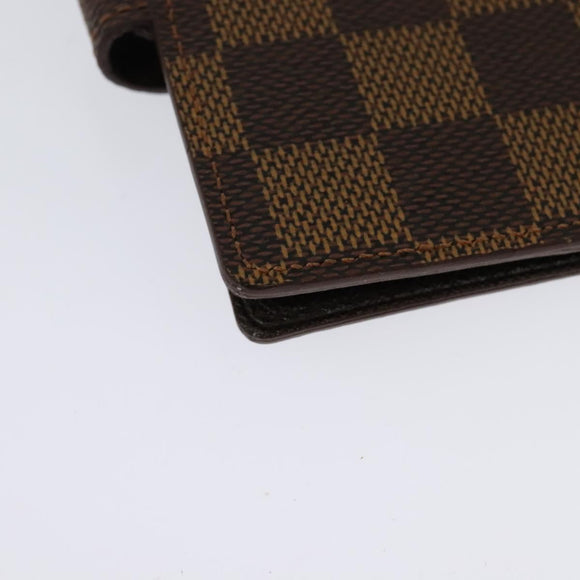 LOUIS VUITTON Damier Ebene Agenda Mini Day Planner Cover R20705 LV Auth 118844