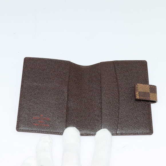 LOUIS VUITTON Damier Ebene Agenda Mini Day Planner Cover R20705 LV Auth 118844