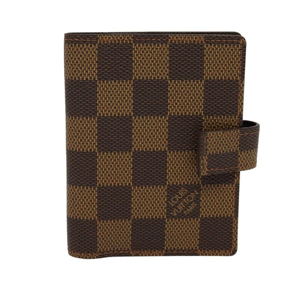LOUIS VUITTON Damier Ebene Agenda Mini Day Planner Cover R20705 LV Auth 118844