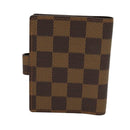 LOUIS VUITTON Damier Ebene Agenda Mini Day Planner Cover R20705 LV Auth 118844-3