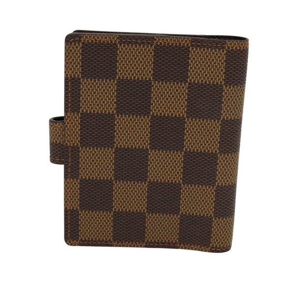 LOUIS VUITTON Damier Ebene Agenda Mini Day Planner Cover R20705 LV Auth 118844