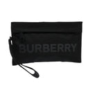 BURBERRY Pouch Nylon Black Silver Auth 118845-1