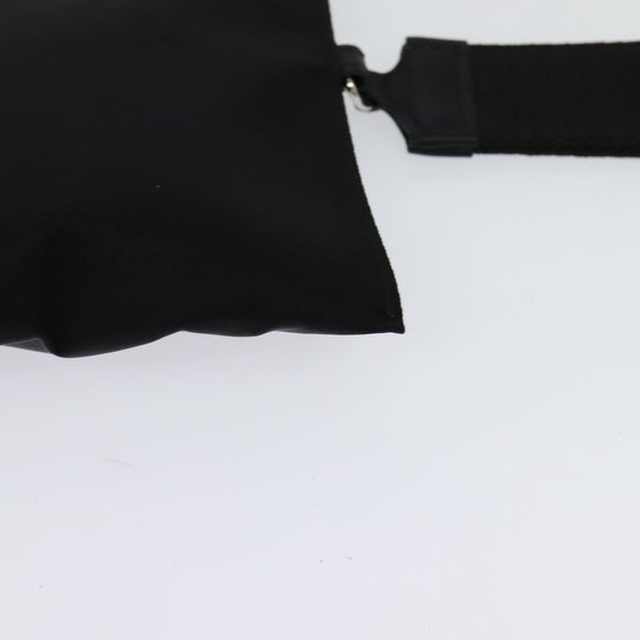 BURBERRY Pouch Nylon Black Silver Auth 118845