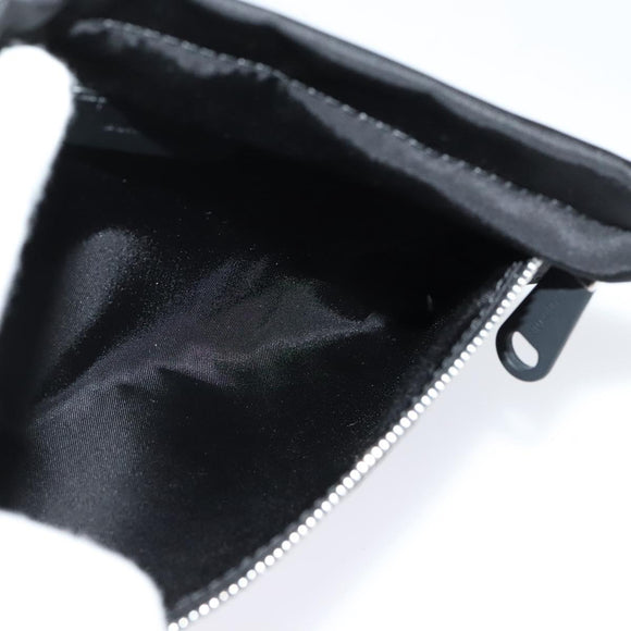 BURBERRY Pouch Nylon Black Silver Auth 118845