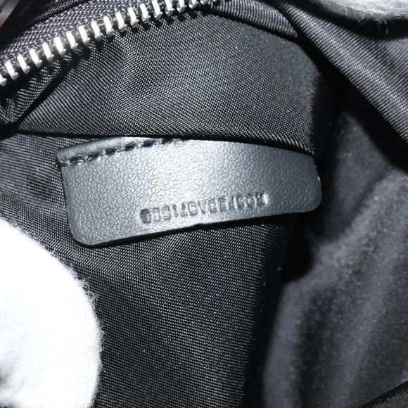 BURBERRY Pouch Nylon Black Silver Auth 118845