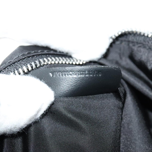 BURBERRY Pouch Nylon Black Silver Auth 118845