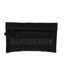 BURBERRY Pouch Nylon Black Silver Auth 118845-2