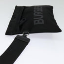 BURBERRY Pouch Nylon Black Silver Auth 118845-3