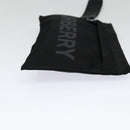 BURBERRY Pouch Nylon Black Silver Auth 118845-5