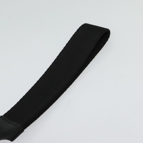 BURBERRY Pouch Nylon Black Silver Auth 118845