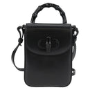 GUCCI Hand Bag Leather 2way Black 702106 Auth 118849M-13