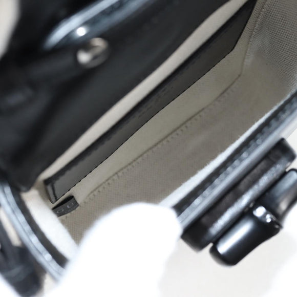 GUCCI Hand Bag Leather 2way Black 702106 Auth 118849M