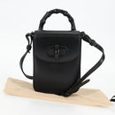 GUCCI Hand Bag Leather 2way Black 702106 Auth 118849M-12