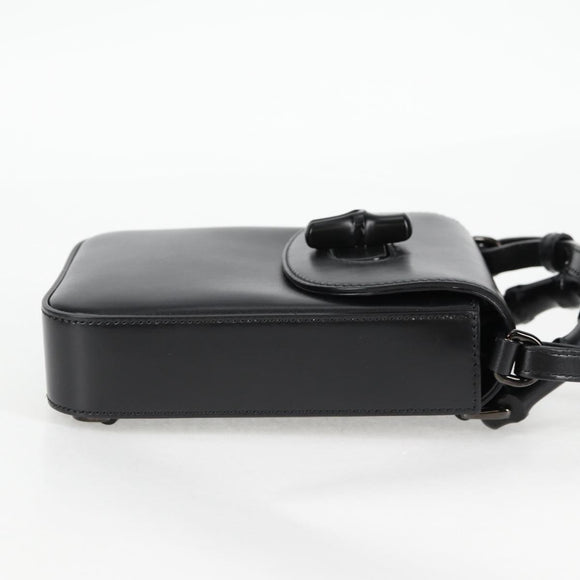 GUCCI Hand Bag Leather 2way Black 702106 Auth 118849M